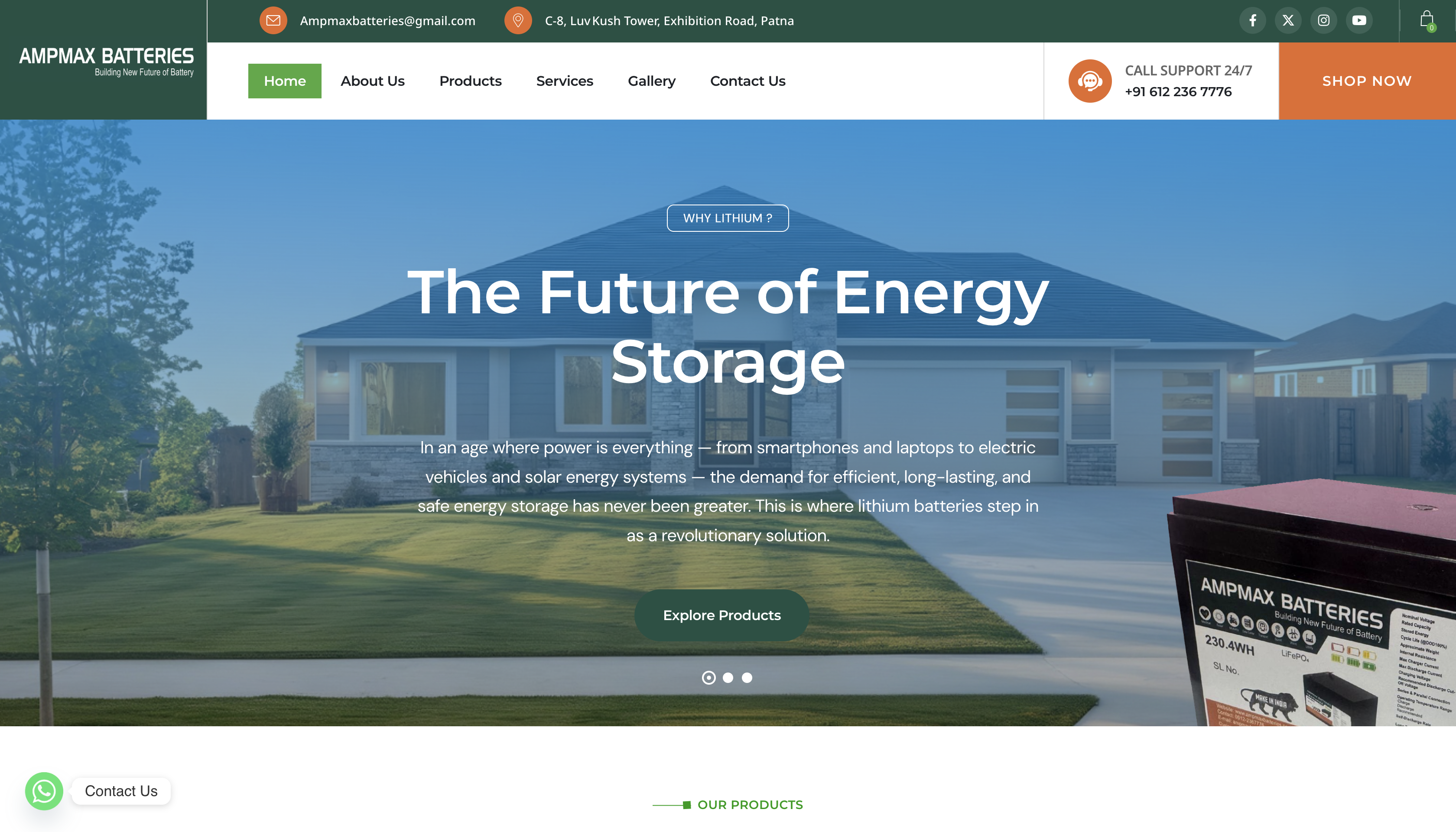 Ampmax Batteries Website